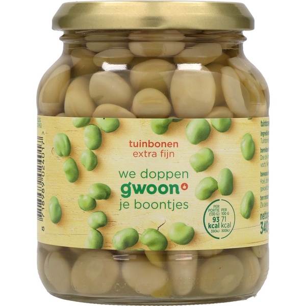 g'woon tuinbonen extra fijn voorkant