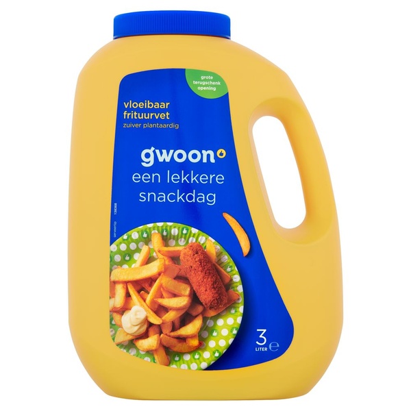 g'woon vloeibaar frituurvet voorkant
