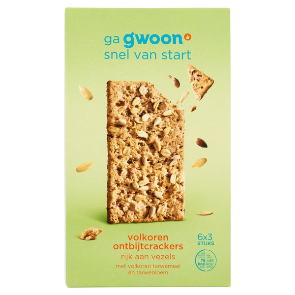 g'woon volkoren ontbijtcrackers voorkant