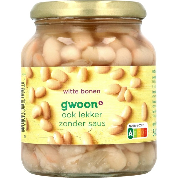 g'woon witte bonen voorkant