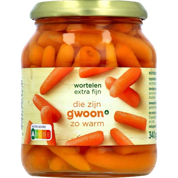 g'woon wortelen extra fijn voorkant