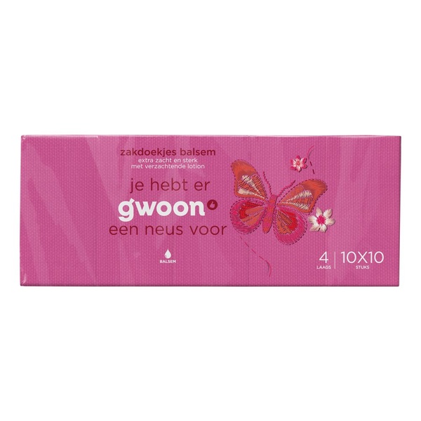 g'woon zakdoekjes balsem 4-laags voorkant