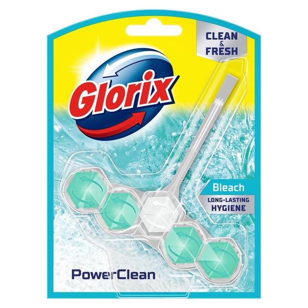 Glorix toiletblok power bleek voorkant