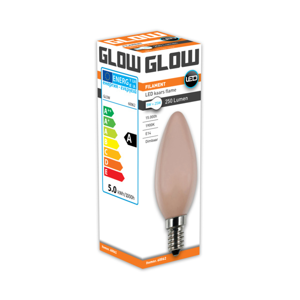 Glow flame e14 dimbaar voorkant
