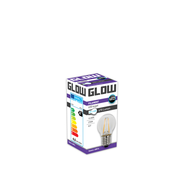 Glow lamp e27 40W kogel voorkant
