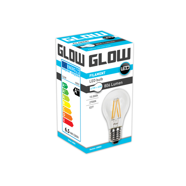 Glow lamp e27 60W voorkant
