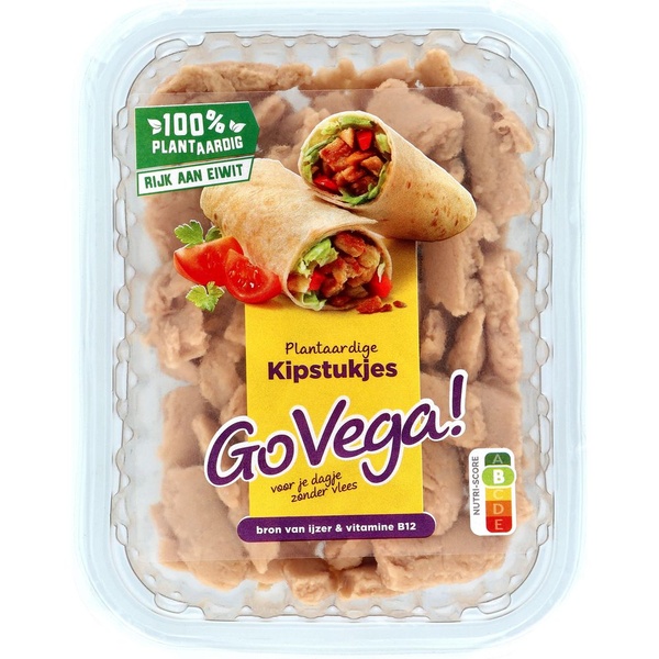 GoVega vegetarische kipstukjes voorkant