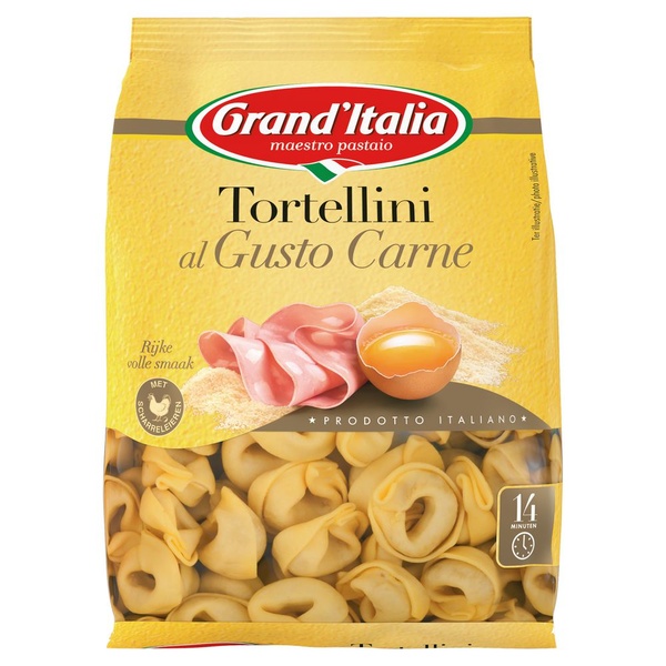 Grand'Italia tortellini al gusto carne voorkant
