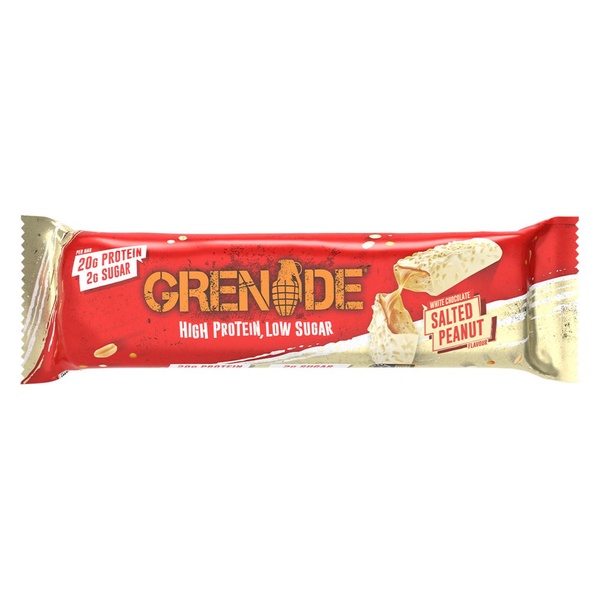 Grenade proteïnereep white chocolate salted peanut voorkant