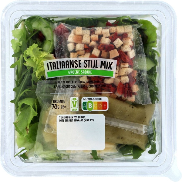 groene salade Italiaans voorkant