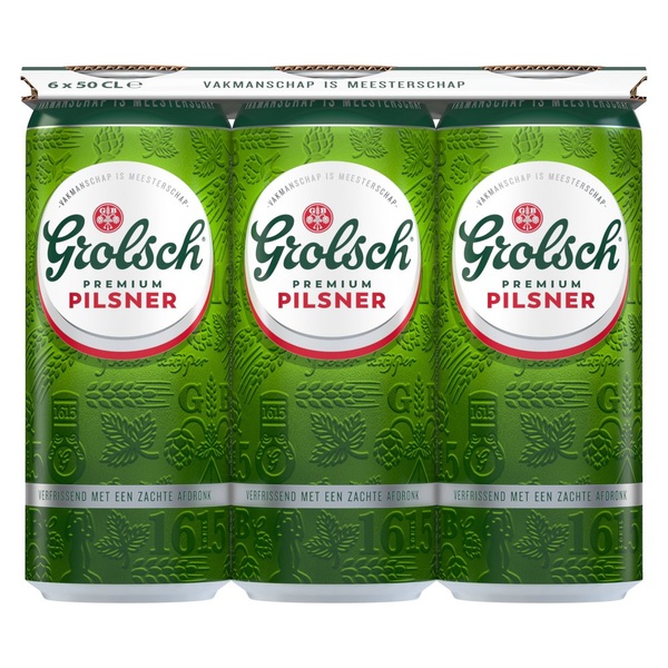 Grolsch pilsener multipack blik 500 ml voorkant