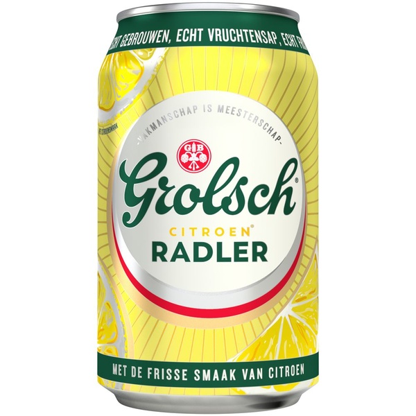 Grolsch radler citroen voorkant