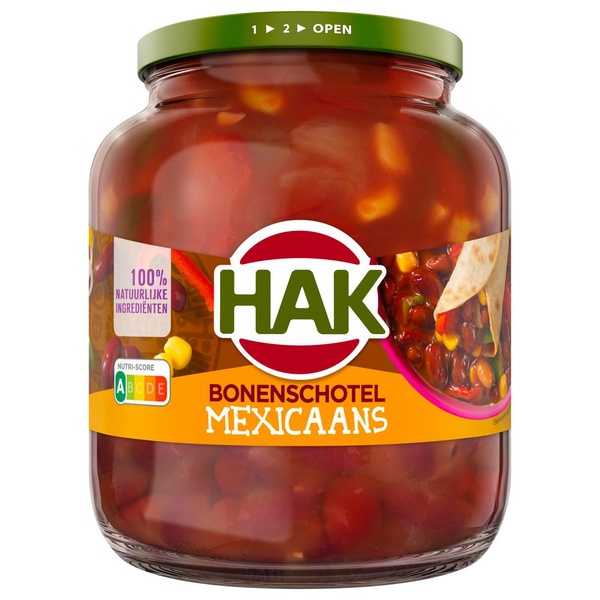 Hak Bonenschotel Mexicaans voorkant