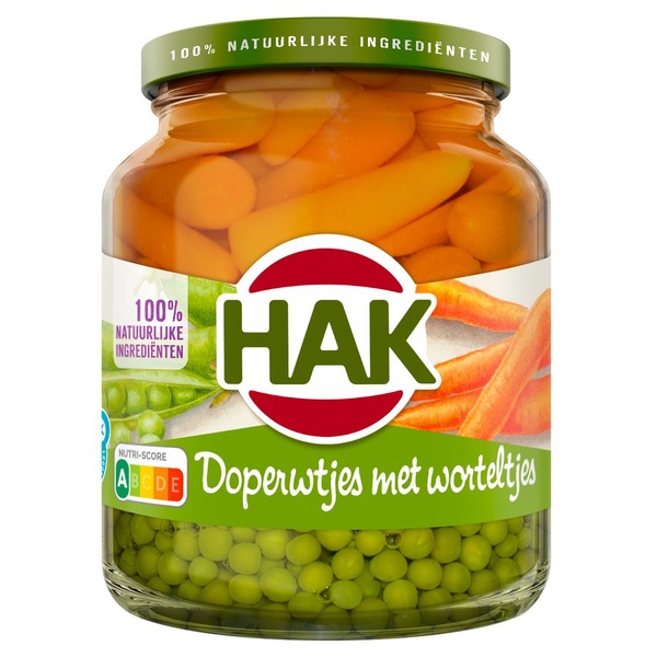 Hak Doperwtjes Met Worteltjes Extra Fijn voorkant
