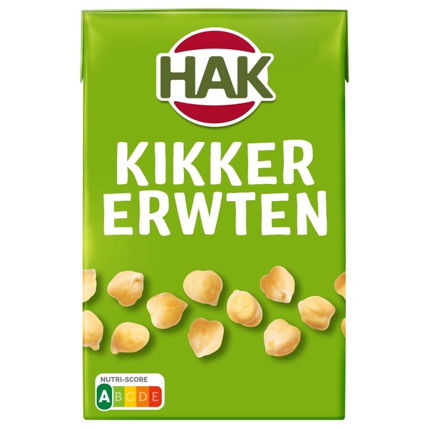 Hak kikkerwten in pak voorkant