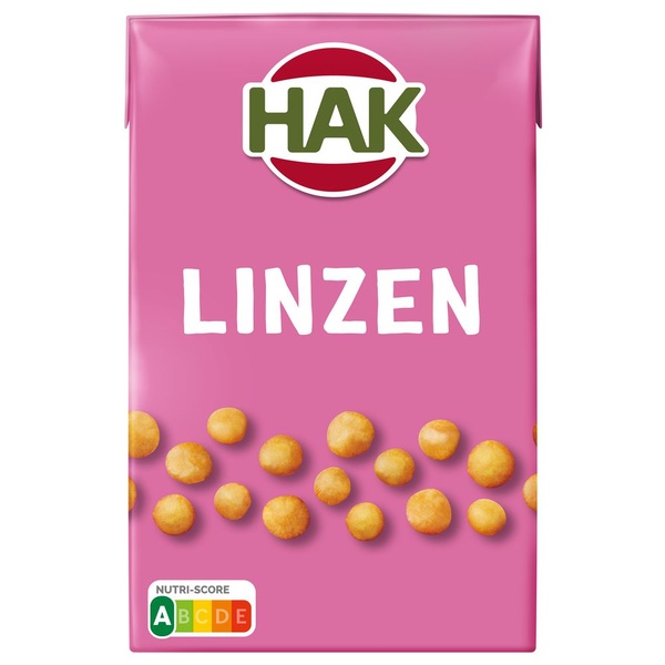 Hak linzen in pak voorkant