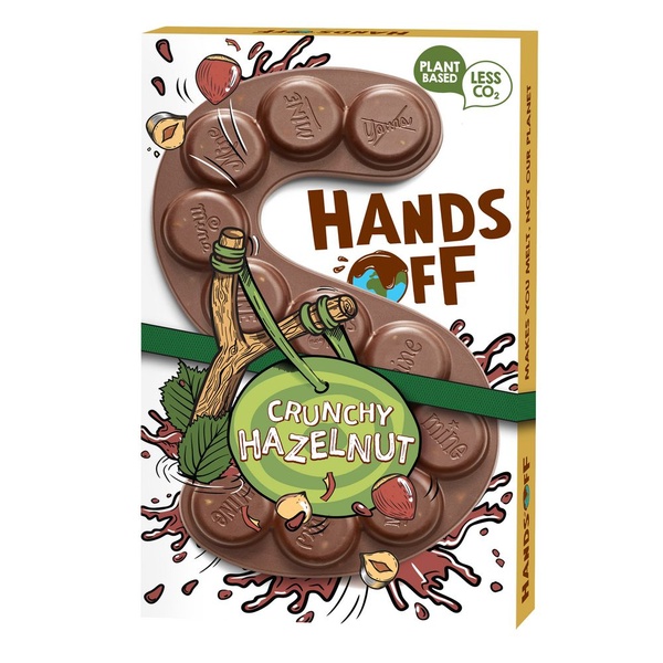 Hands Off My Chocolate vegan letter crunchy hazelnut voorkant