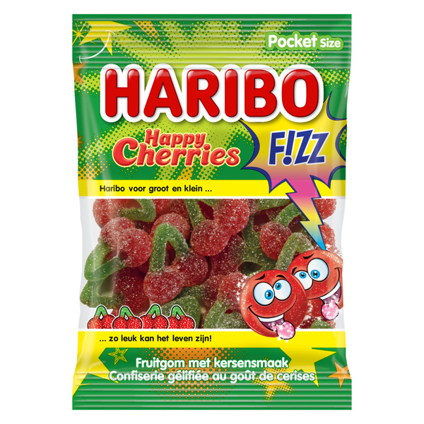 Haribo happy cherries f!zz
 voorkant
