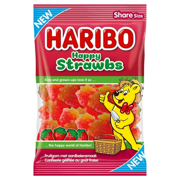 Haribo happy strawberries  voorkant