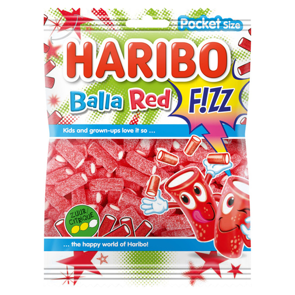 Haribo Haribo Balla Red Fizz 70 gram voorkant