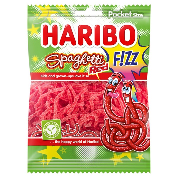 Haribo s'ghetti red f!zz voorkant