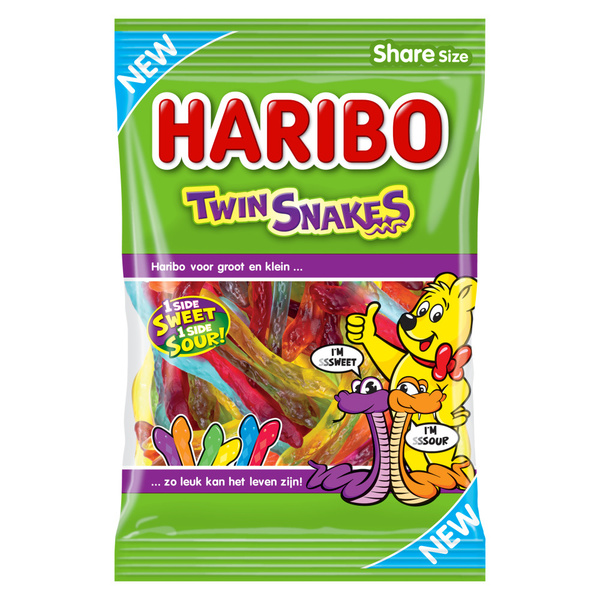 Haribo Snoep Twin Snakes voorkant