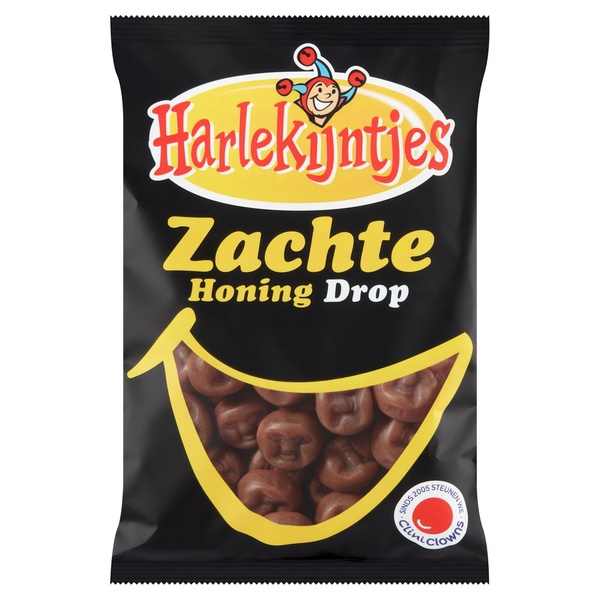 Harlekijntjes drop honing voorkant