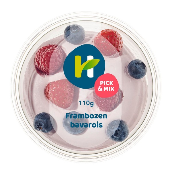 Healthy hand frambozen bavaroise voorkant