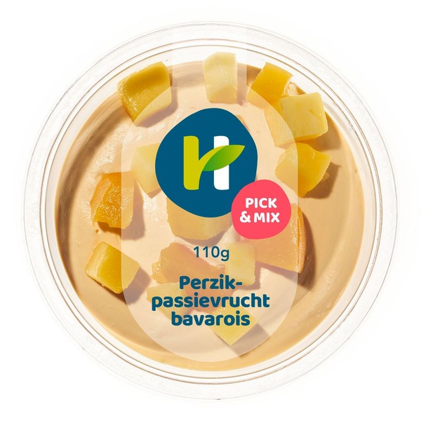 Healthy hand perzik passievrucht bavaroise voorkant