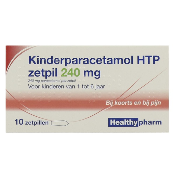 Healthy kinderparacetamol zetpil voorkant