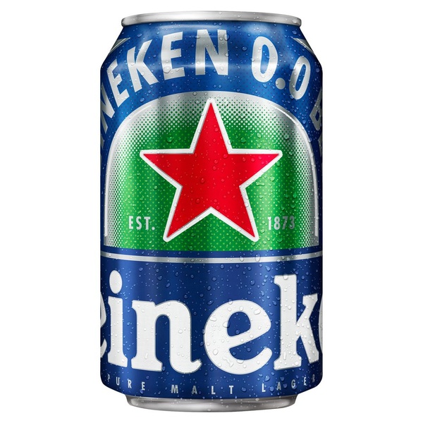 Heineken pils 0.0 blik 330 ml voorkant