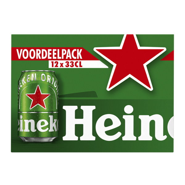 Heineken pils blik 12 x 330ml voorkant
