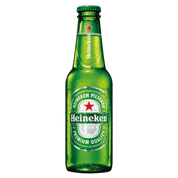 Heineken pils fles achterkant