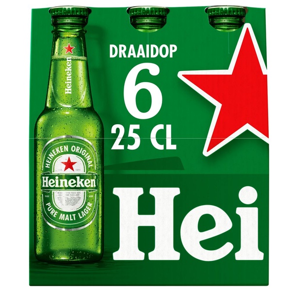 Heineken Pils Mono Fles 6X25 Cl achterkant