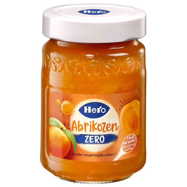 Hero abrikozen jam zero voorkant