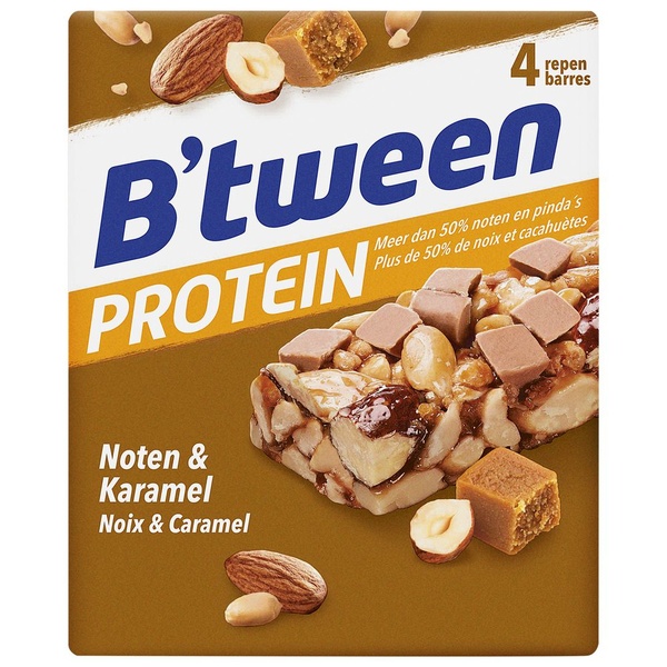 Hero b'tween proteïnereep noten & karamel voorkant