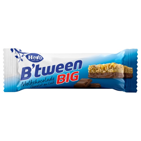 Hero mueslireep melkchocolade voorkant