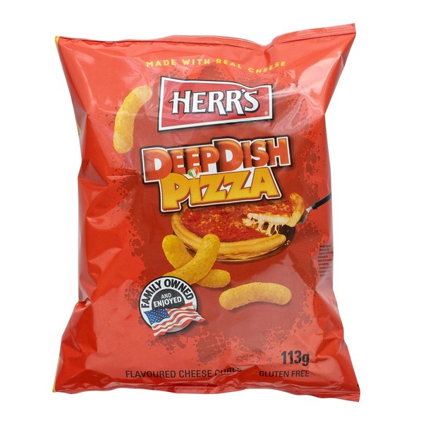 Herr's deep dish pizza curls voorkant