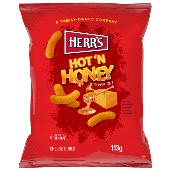 Herr's Hot 'n honey curls voorkant