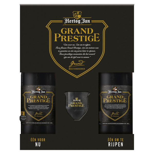 Hertog Jan grand prestige 2x75 cl giftpack voorkant