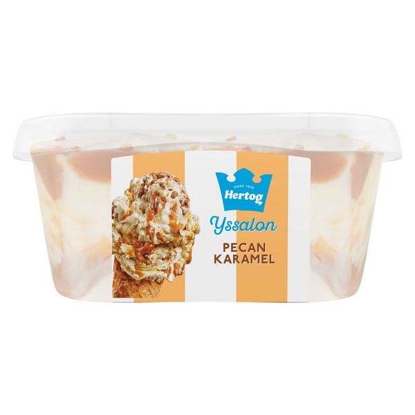 Hertog schepijs vanille pecan karamel voorkant