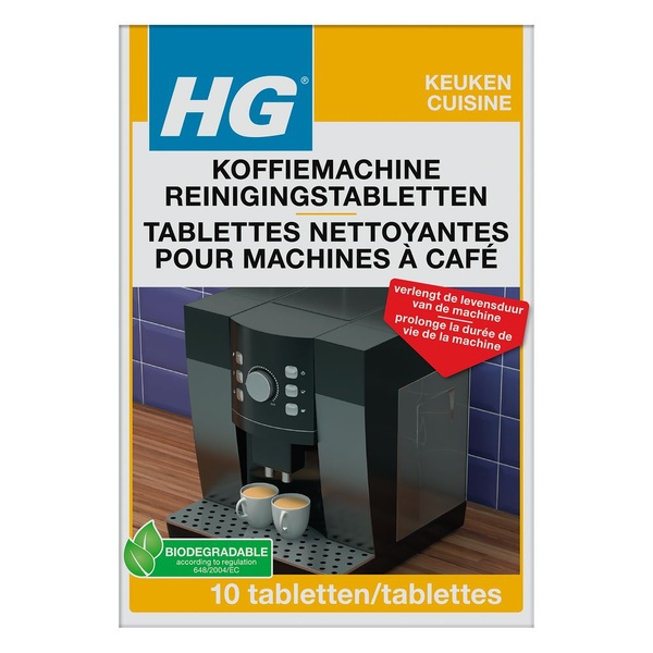 HG reinigingstabletten koffiemachine voorkant