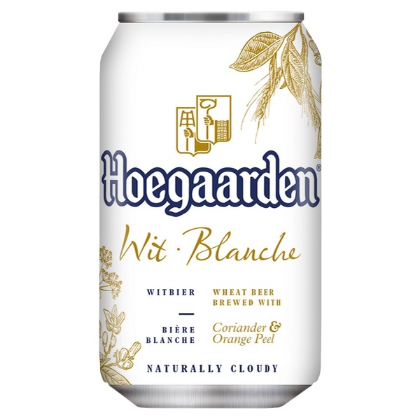 Hoegaarden witbier blik voorkant