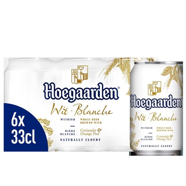 Hoegaarden witbier blik sixpack voorkant