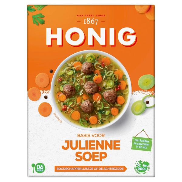 Honig juliennesoep basis voorkant
