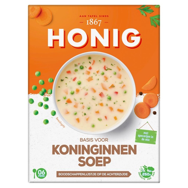 Honig koningin soep basis voorkant