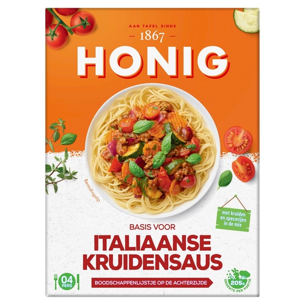 Honig kruidensaus basis Italiaans voorkant
