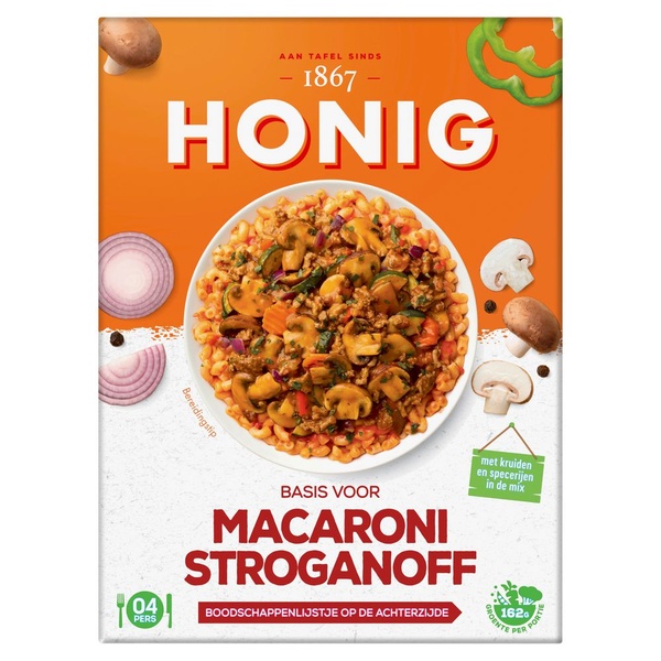Honig macaroni basis stroganoff voorkant