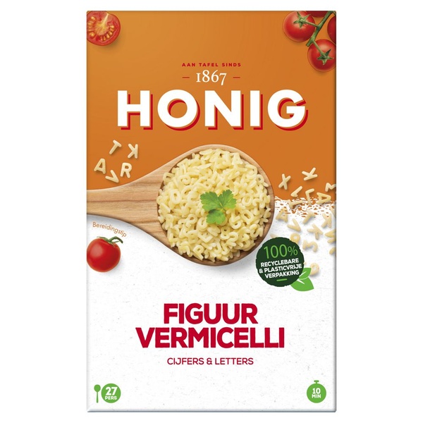 Honig Vermicelli Cijfers En Letters voorkant