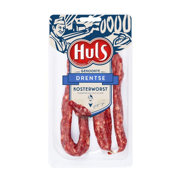 Huls gekookte Drentse kosterworst voorkant